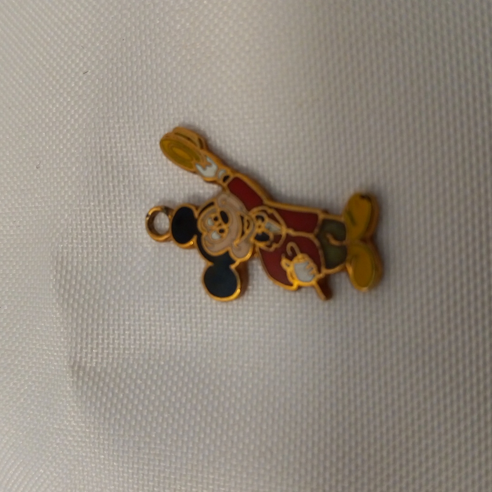 Vintage Mickey Mouse Pendant, Gold Tone approximately 1 inch